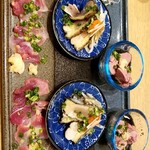 Sumibi to Sake Senbondori - 刺身三種盛り合せ　注文は二人前から