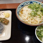 Marugame Seimen Hannan Ten - ひやかけちくわ磯辺揚げ明太子おにぎり