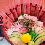 お食事処 はまさか - 料理写真:海老のヒゲが刺さるので大変、笑。痛いけど美味い！甘海老が超新鮮でした。