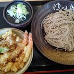 Yude Taro Nishioka 3 Jo Ten - ミニ海老舞茸天丼╱700円(水・金以外は770円)