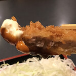 かもん - ソース&マヨネーズの組み合わせで、付けて食べる　※とん平焼きみたいで、美味しかったよ