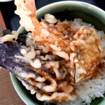 Yuzuru Hokusanjyuhachijo Ten - セットの ” ミニ海老天丼 ”