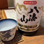 Kuzushi Teppan AVAGURA Kanda Ten - 魚のお料理には日本酒が合いますね！