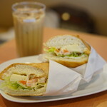 Doutor Coffee Shop Kajigaya Ten - ミラノサンドB (￥550)、ロイヤルミルクティー S (￥360)