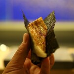 Sushi Akazu Tosabori - のどぐろの手巻き。上品な脂とシャリのバランスが最高です。