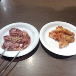 Genki Shichirin Yakiniku Gyushige Kojiya Ten - ハラミと鶏トロ