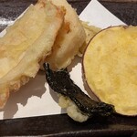 Tempura to Wine Kojima Kyobashi Ten - ちくわ、れんこん、さつまいも、なす