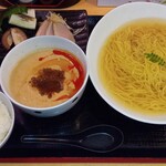 Ebi Tei - あごだしつけ担々麺（大盛）、小ライス