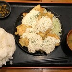 Teketeke Oimachi Ten - デカ盛りチキン南蛮定食 ご飯爆盛り