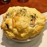 Salon Tamago to Watashi Sogo Hiroshima Ten - とろけるモッツァレラチーズのスフレリゾット 〜濃厚ポルチーニクリーム〜