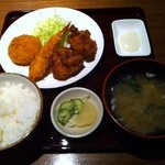 ご馳走DEがんす - ミックスフライ定食