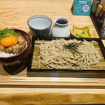 Soba Mae Suigen - ミニ月見鴨つくね丼とお蕎麦のセット