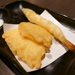 ゆず庵 - 黒毛牛しゃぶしゃぶ膳(1,980円)の天ぷら