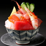 Seafood Rice Bowl with 11 Types of Ocean Blessings <11 Types of Seafood, Egg>