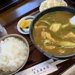 豊田大正庵 - カレーうどん900円、ランチ定食250円