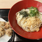 得得 - ぶっかけうどん（３玉）＆ とり唐天４個