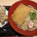 得得 - きつねうどん（３玉）＆ とり唐天４個