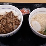 なか卯 - 和風牛丼ハイカラうどんセット。