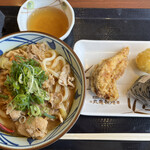 Marugame Seimen Takatsuki Ten - 俺たちの豚汁うどん 半熟卵天 とり天 明太子おにぎり