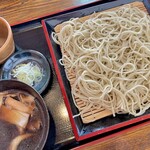 Teuchi Soba Kyozan - 鴨せいろ（1,680円）に蕎麦を一枚追加（650円）。