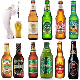 A wide selection of rare Asian beers from Thailand's neighboring countries.