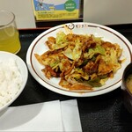 Kusatsu Parking Area (Kudari Sen) Food Court - 回鍋肉定食