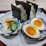 旬菜おむすび食堂 - おむすび煮卵付きセット