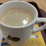 LOTTERIA Akita Ste-Shontopiko Ten - ブレンドコーヒー。泡が残念。