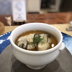 195763077 - ◆広島産牡蠣・・フラン（洋風茶碗蒸し）、Wコンソメのスープかけ