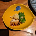 Toritaka - カマンベール、菜の花、ポテトサラダ