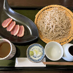 Soba Yamamoto - Bセット　合鴨ローススモークとざるそば　1450円