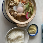 くぼた食堂 - 鍋焼きうどん➕小ライス