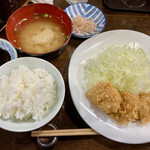 Tonkatsu Higasa - レディースヒレのセットは、ご飯以外はおかわりOK