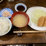 Tonkatsu Higasa - レディースチキンのセットはご飯以外はおかわりOK