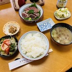 はぎわら - 料理写真:「刺身定食」1,000円税抜き♫ この日はツマなしでしたので100円引きでした。