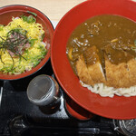 得得 - ジャワ風かつカレーうどん（３玉）＆ ネギトロ丼