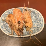 日本料理みやけ - エビの頭だけやいたやつ