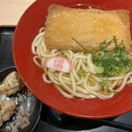 得得 - きつねうどん（３玉）＆ とり唐天２個