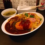 Shokudo Savvy's - カレースパ大盛り＋カニコロッケ