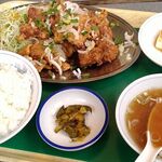 Tohachi - から揚げ(油淋鶏)定食全貌