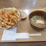 Tsubaki Shokudo - しろえび丼＋そば