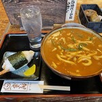 うどん處 狸庵 - 海老カレーうどん＋天ムス