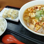 屏風山パーキングエリア（下り） スナックコーナー - 麻婆ラーメン定食