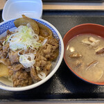 吉野家 - 焼肉丼と貝汁