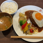 Matsusaka Ushi Hamburger Steak Senmon Ten Gerbera - ハンバーグ定食（目玉焼きトッピング）