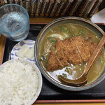 Chikara Mochi - カツカレーそば 780円+ミニご飯 120円