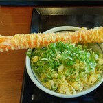 Marugame Seimen Fukuyama Heisei Daigaku Mae Ten - ジャンボかにかま天ねぎ天かす天丼 (2023.07.01)