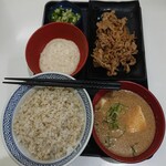 Yoshinoya Ichi Kyu Ni Go Sen Sako Ten - 牛皿麦とろ冷汁御膳(麦飯大盛)