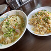 博多ラーメン八千亭 - 料理写真:チャンポン風八千亭特製ダーメン(みそ) ミニ焼めしセット