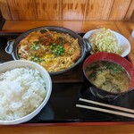 Shokusai Kobo Kazuka - トンカツ卵とじ定食=800円